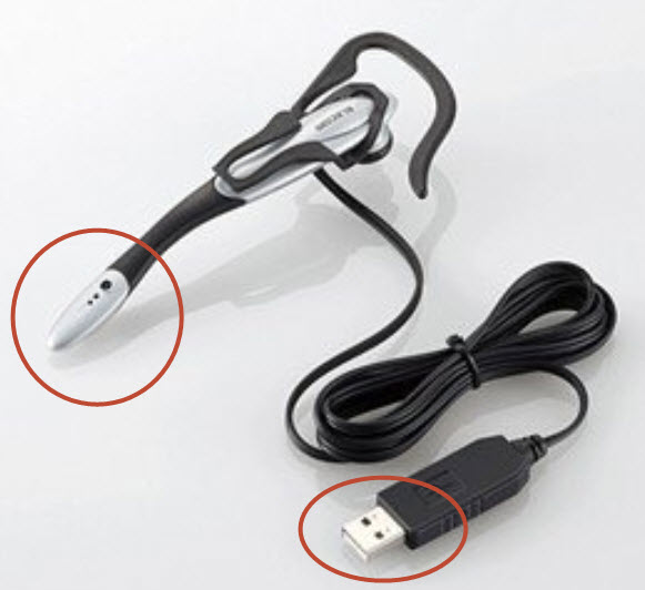 音声入力のために使う USB マイクを以前からあった片耳タイプの USBのヘッドセットで試してみました 